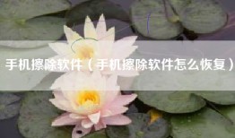 手机擦除软件（手机擦除软件怎么恢复）