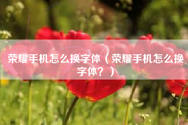 荣耀手机怎么换字体（荣耀手机怎么换字体？）